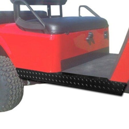 Ilc Ezgo/Cushman/Textron Passenger Side Black Diamond Plate Full Rocker AND Sill TXT Medalist PASSENGER SIDE BLACK DIAMOND PLATE FULL ROCKER AN